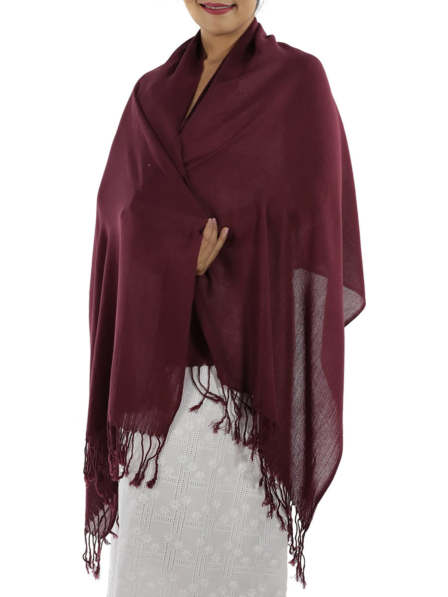 Burgundy Cashmere Scarf