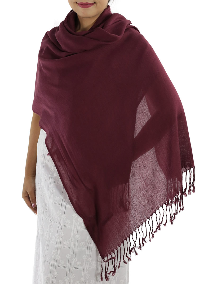 Burgundy Cashmere Scarf