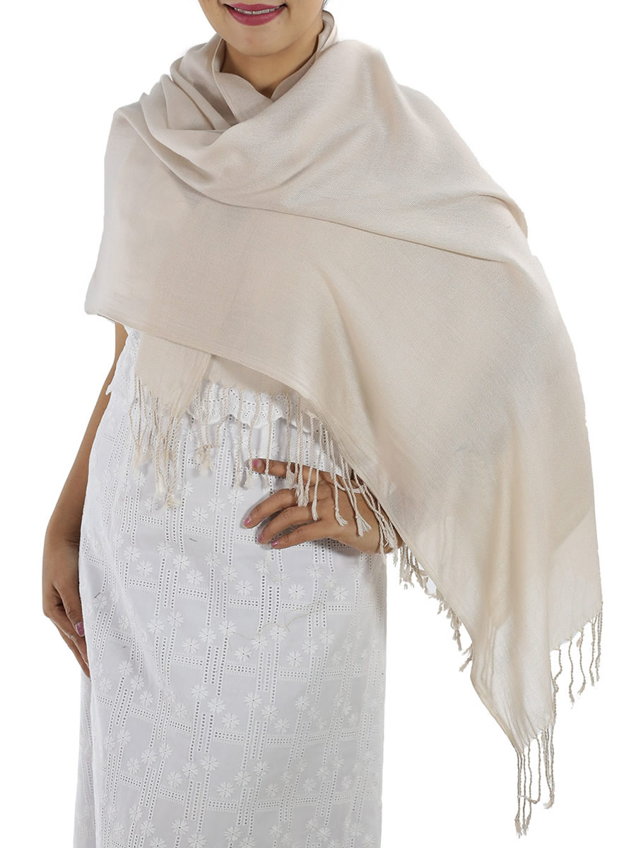 Cream Cashmere Scarf