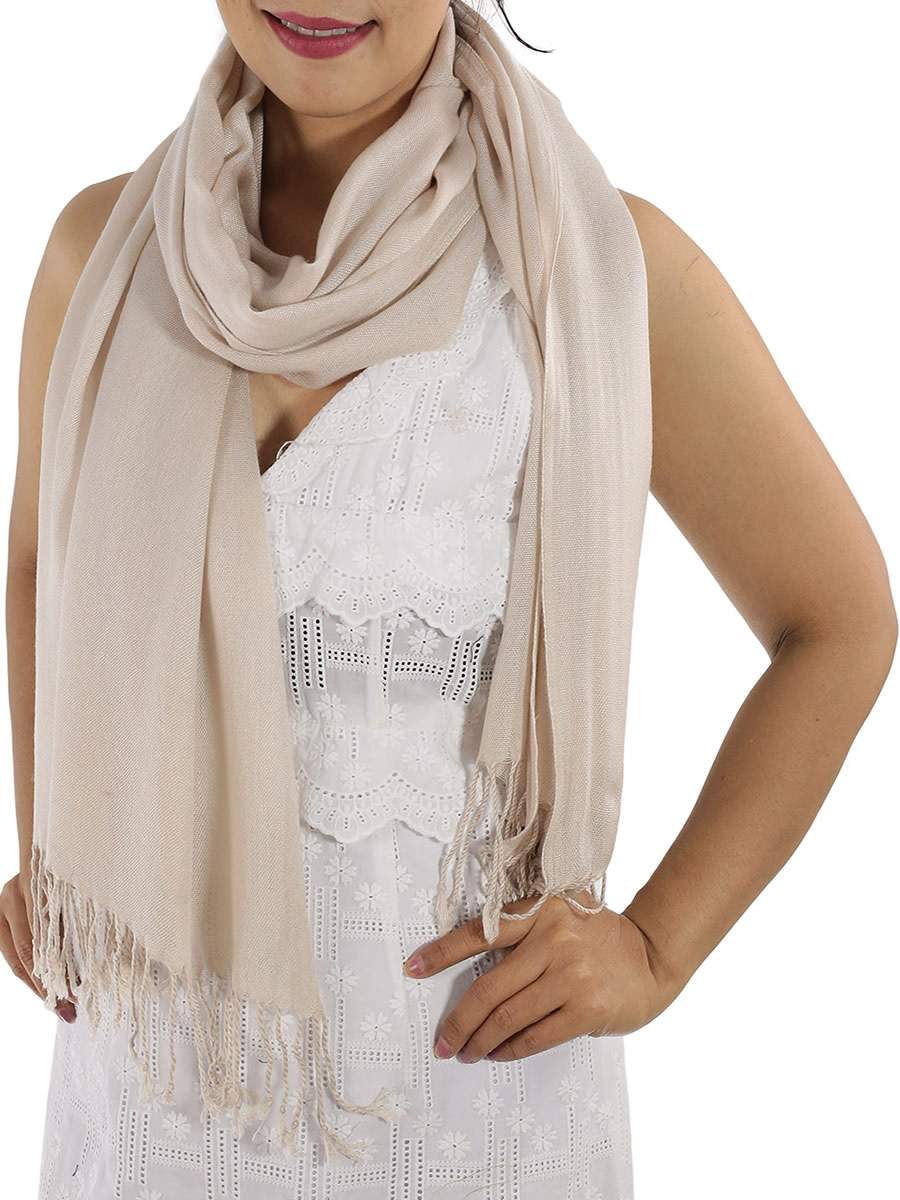 Cream Cashmere Scarf
