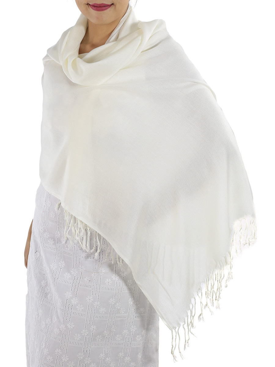 Ivory Cashmere Scarf