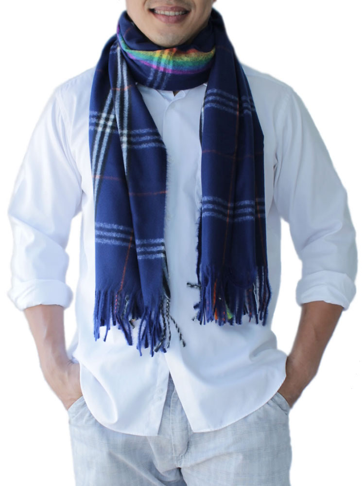 Mens Blue Scarf