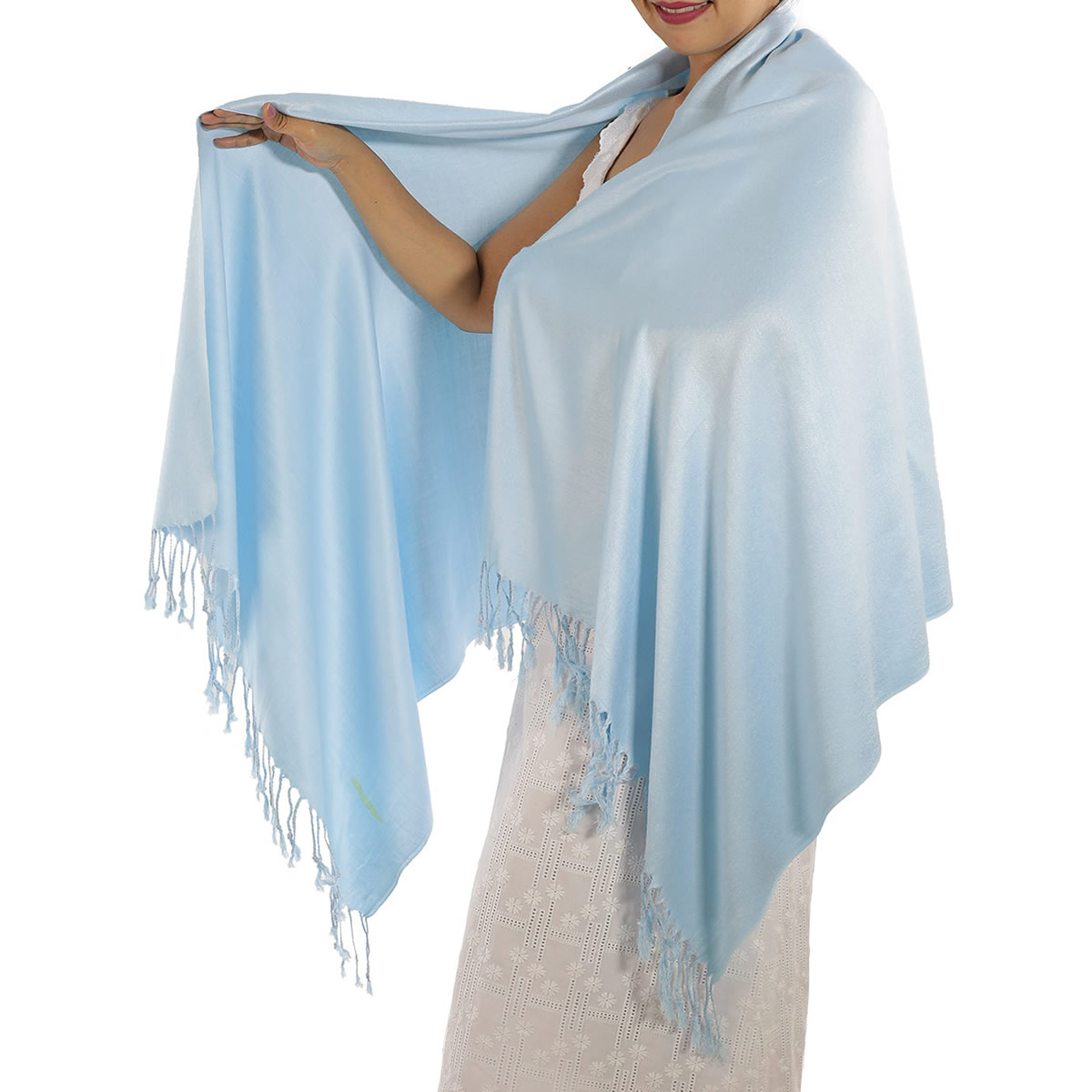 Baby Blue Pashmina Scarf: image 2