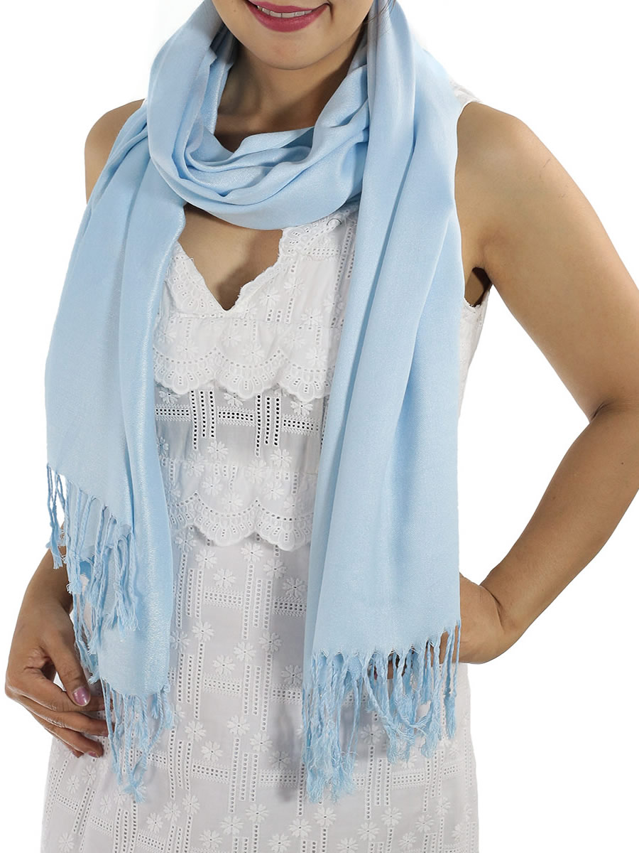 Baby Blue Pashmina Scarf