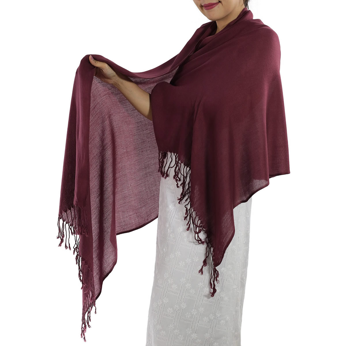 Burgundy Pashmina Scarf