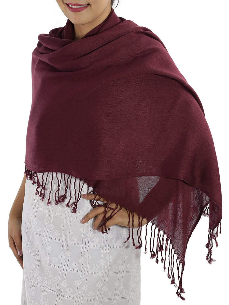 Burgundy Pashmina Scarf