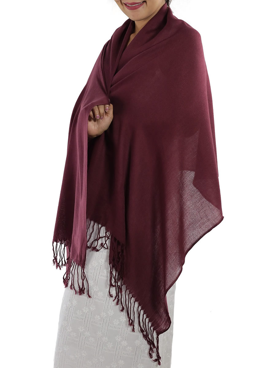 Burgundy Pashmina Scarf