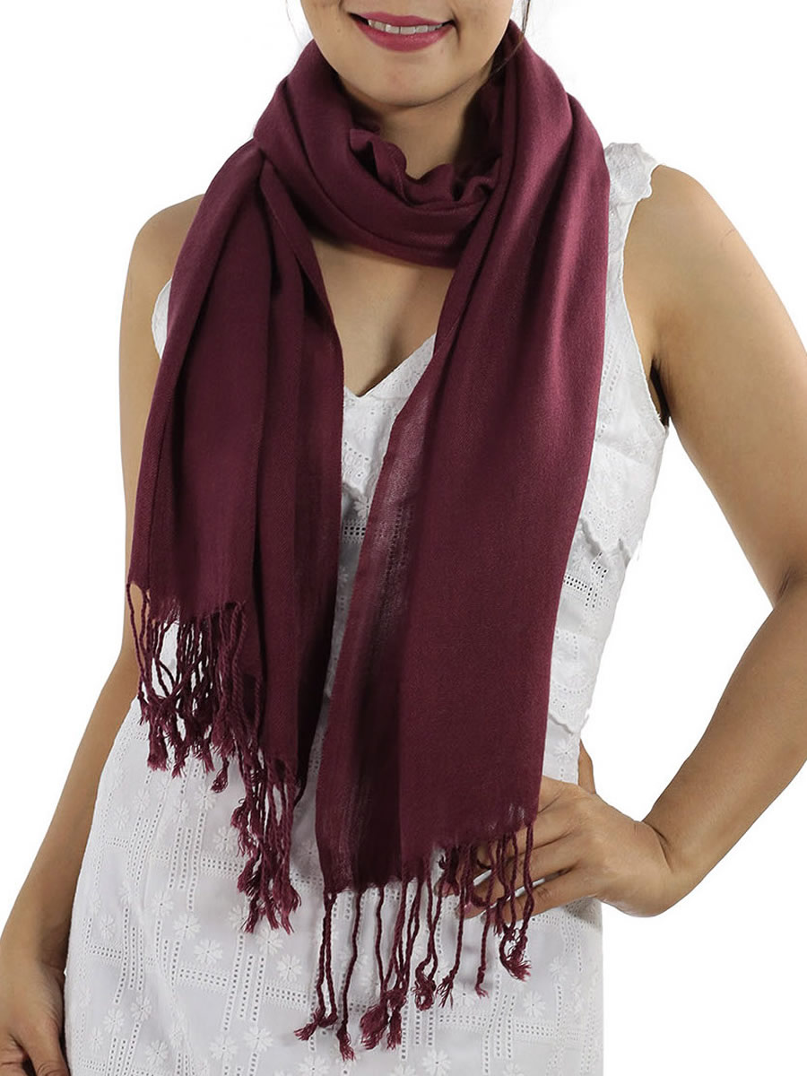 Burgundy Pashmina Scarf