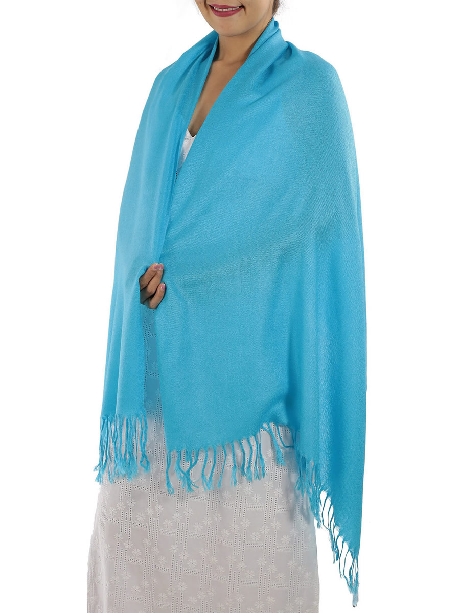 Light Blue Pashmina Scarf