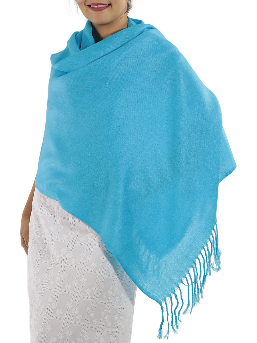Light Blue Pashmina Scarf
