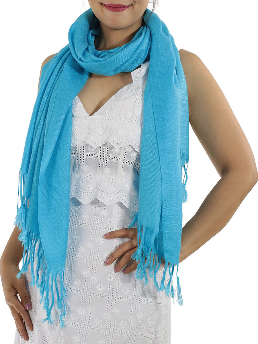 Light Blue Pashmina Scarf