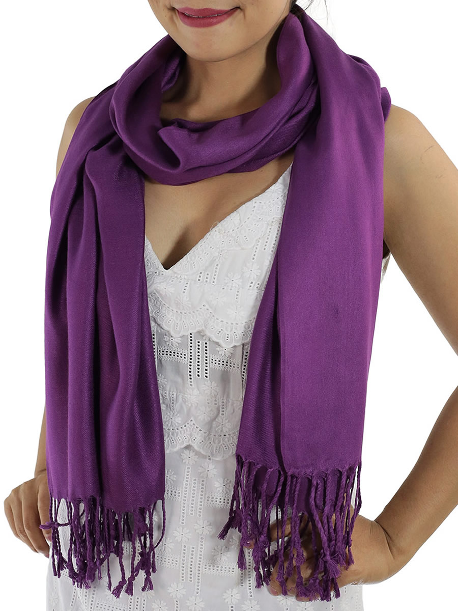 Pashmina Scarf, Light Blue: image 3