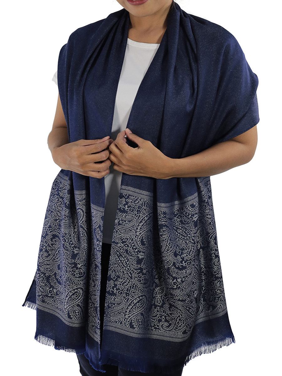 Blue Silk Shawl