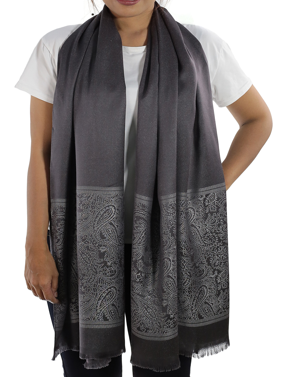 Grey Silk Shawl
