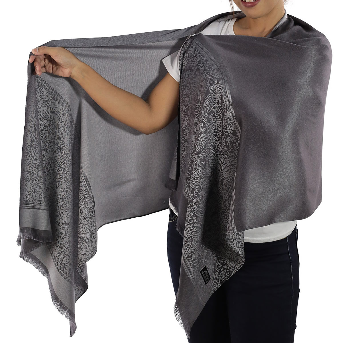 Grey Silk Shawl