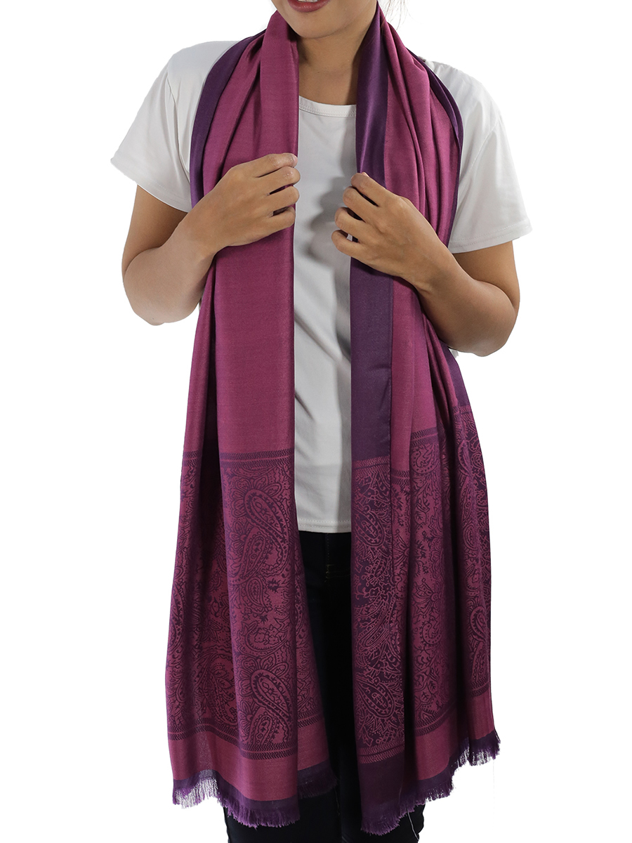 Purple Silk Shawl