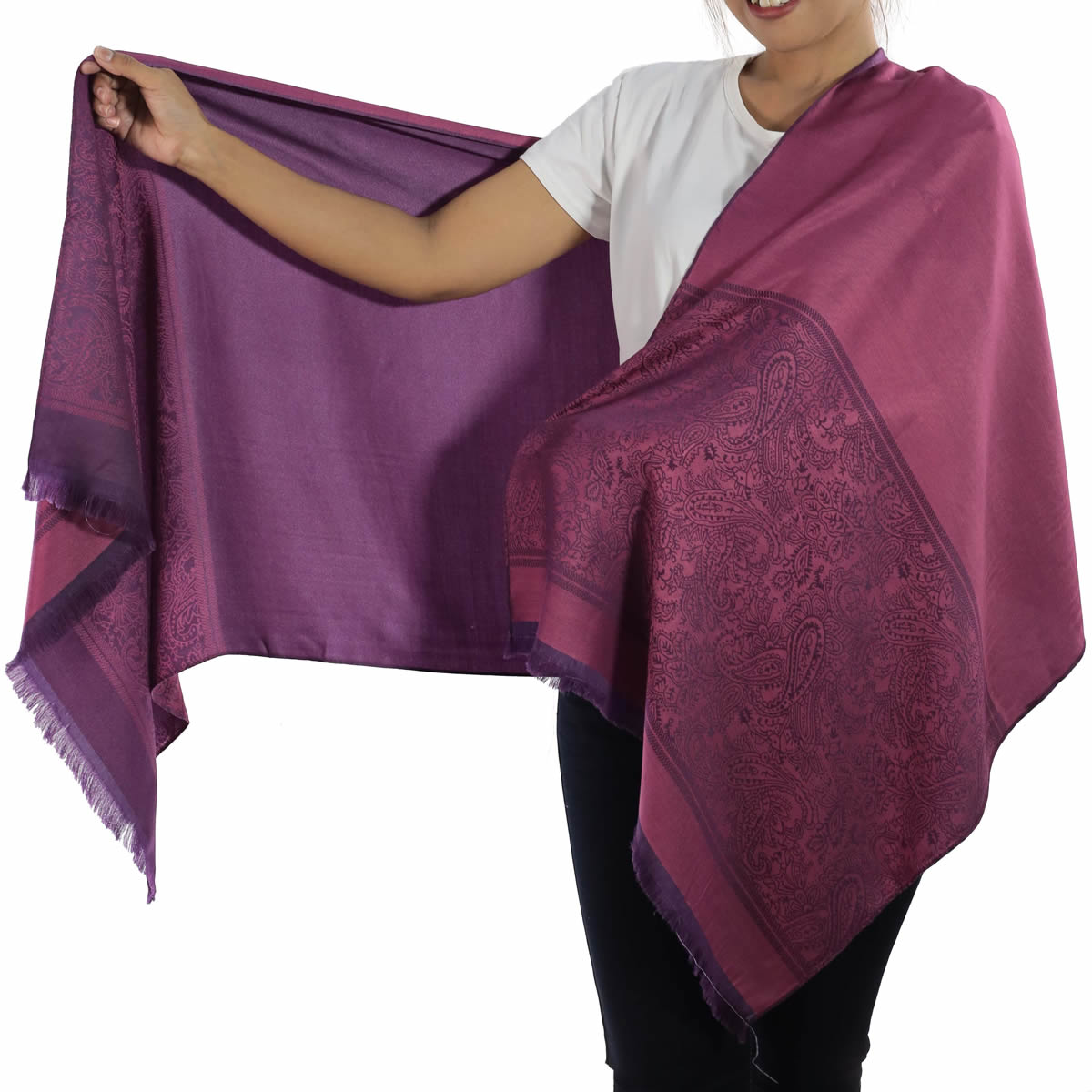 Purple Silk Shawl