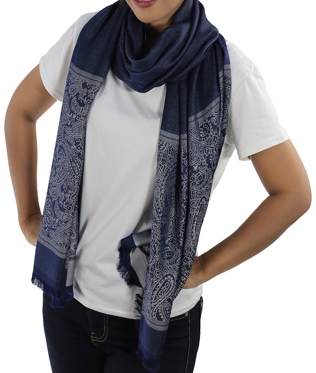 Silk Shawl, Blue: image 1