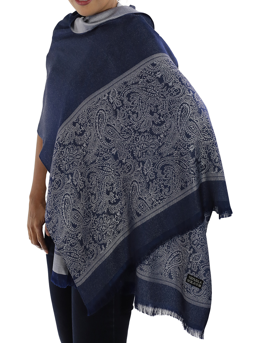 Silk Shawl, Blue: image 15