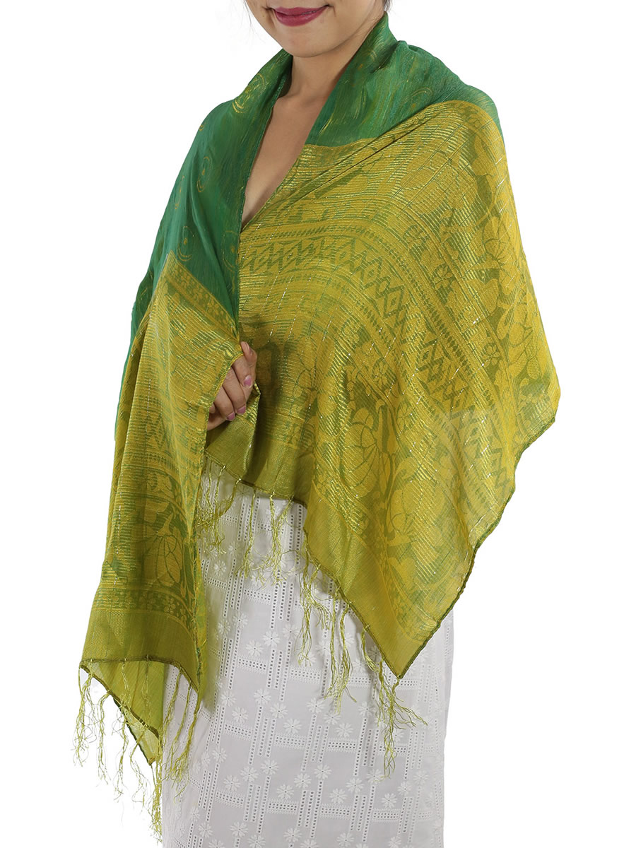 Green Silk Scarf