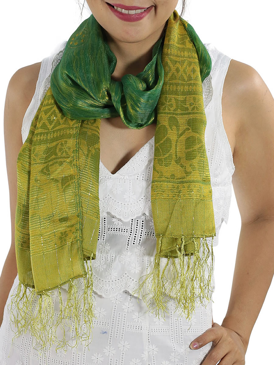 Green Silk Scarf