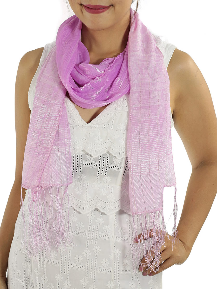 Pink Silk Scarf