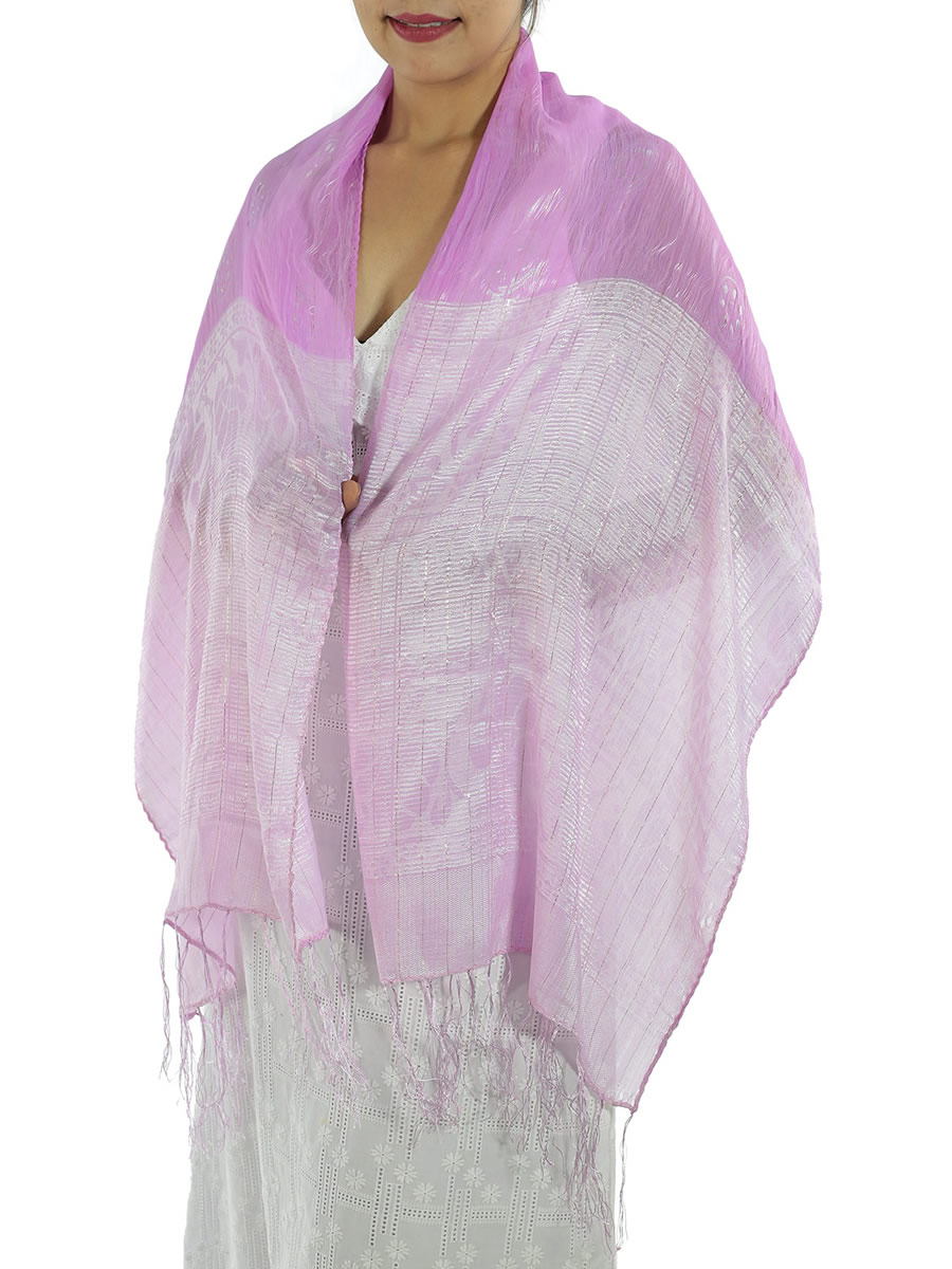 Pink Silk Scarf