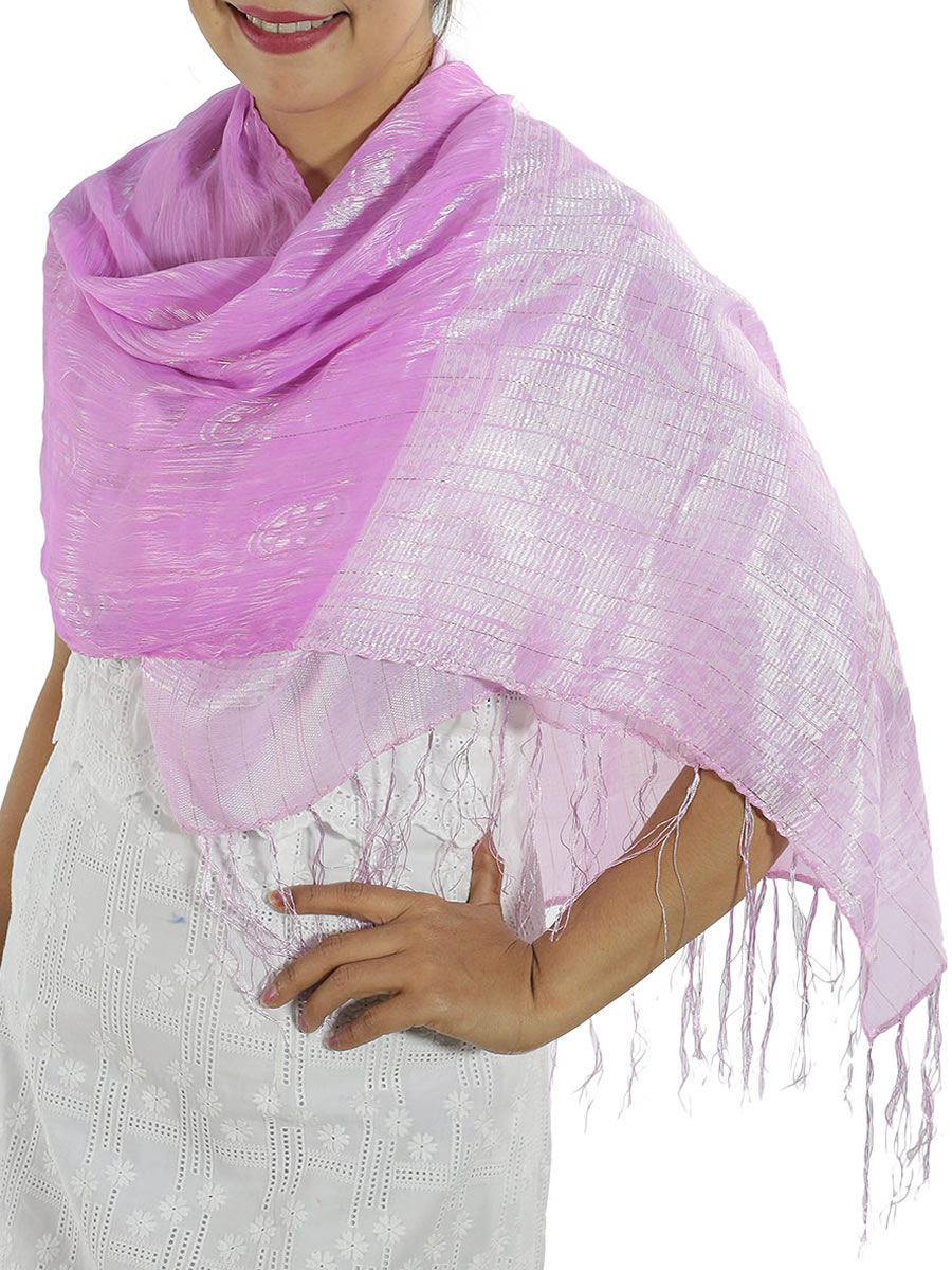 Pink Silk Scarf