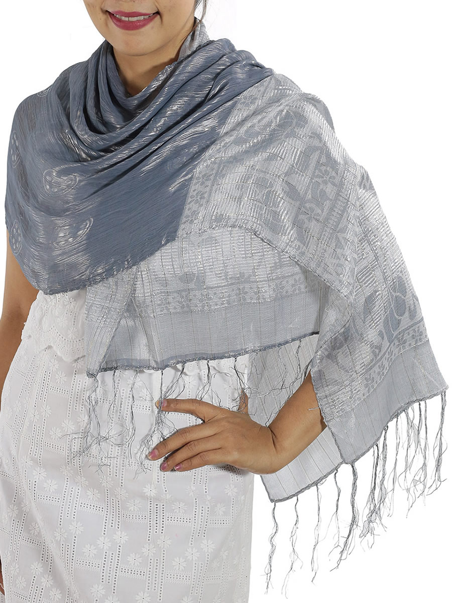 Silk Scarf, Baby Blue: image 11