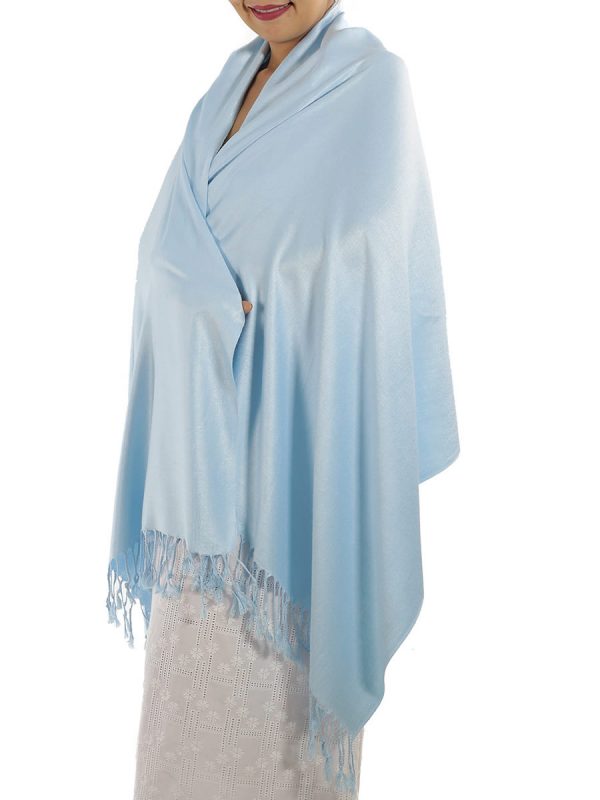 baby blue pashmina shawl