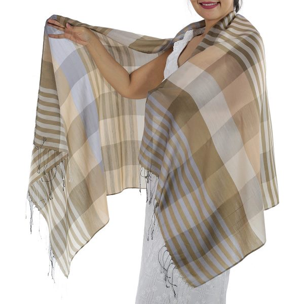 brown plaid scarf