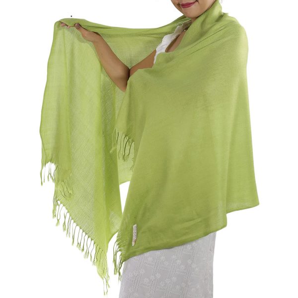 green pashmina scarf