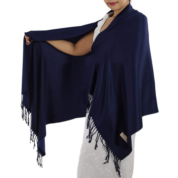 navy blue pashmina scarf