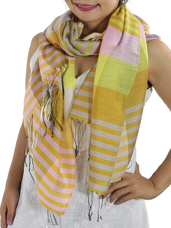 yellow plaid scarfs