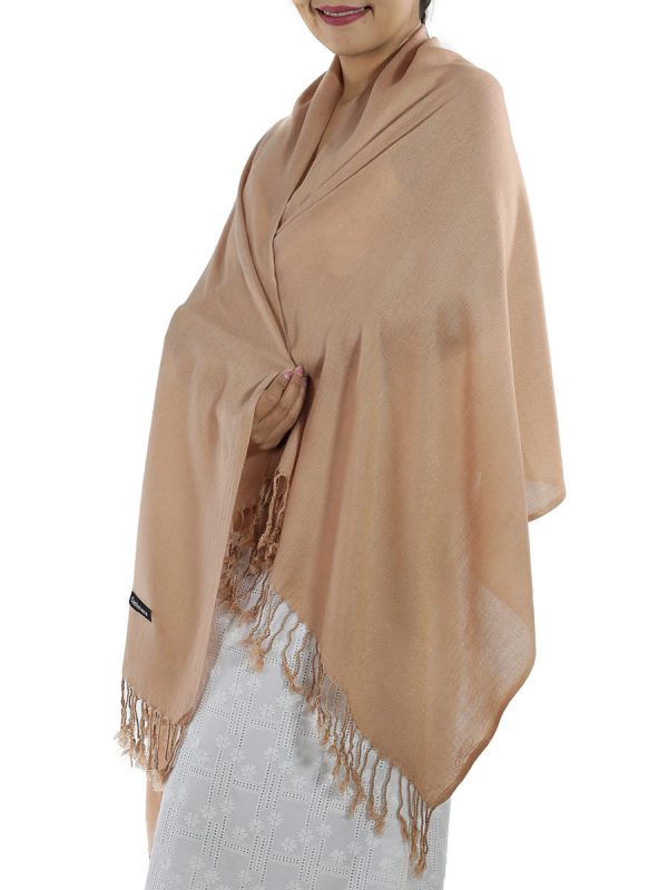 brown cashmere shawl