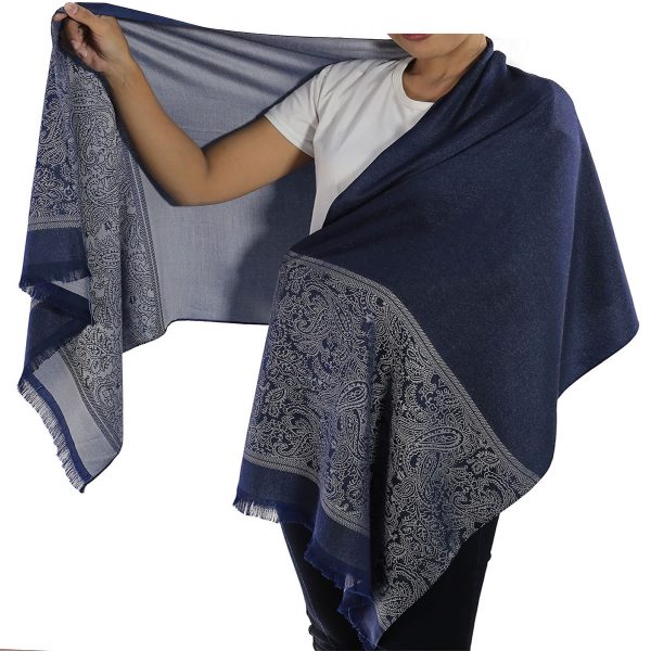 buy blue silk scarf