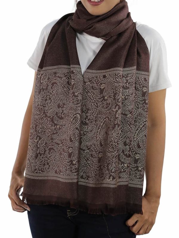 buy brown silk shawls