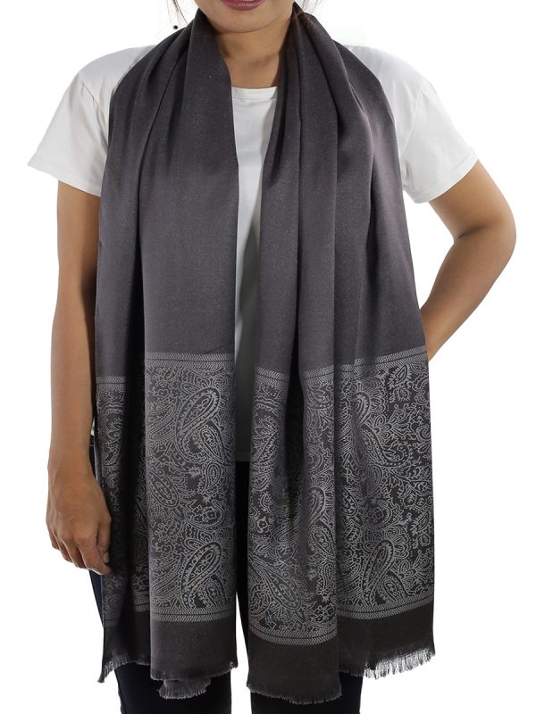 buy grey silk shawls