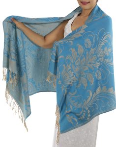 buy baby blue pashmina scarf