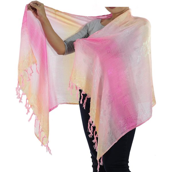 pink scarf from thailand
