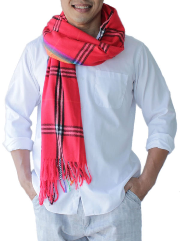 mens red scarves